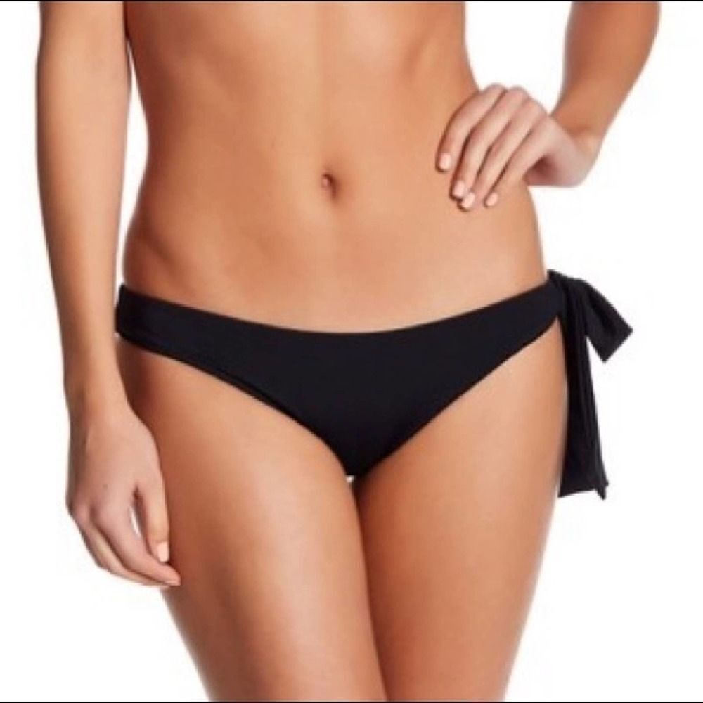 Tavik Goldie Black swim bikini Bottom tie side Womens Large NWT